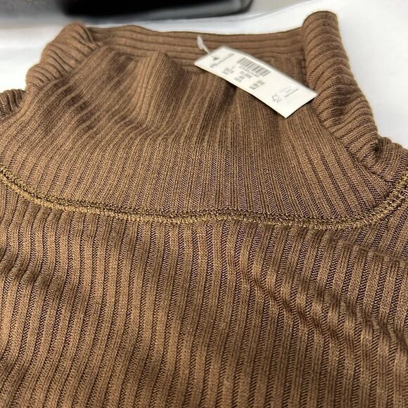 Madewell NU772 Black and white stripe Ribbed Lace-Up Short-Sleeve Tee NWT xs - Picture 6 of 7